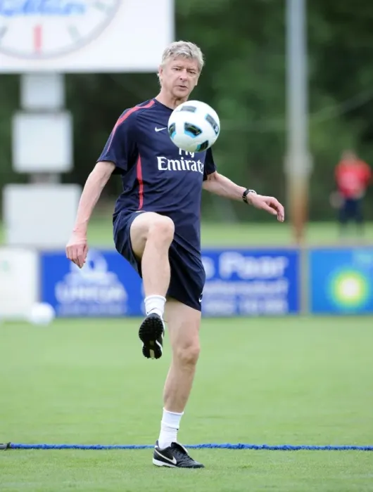 Framed Print : Arsene Wenger at Arsenal Training Camp, Austria, 2010