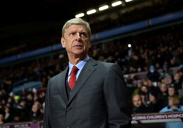 Arsene Wenger at Aston Villa vs Arsenal, Premier League 2013-14