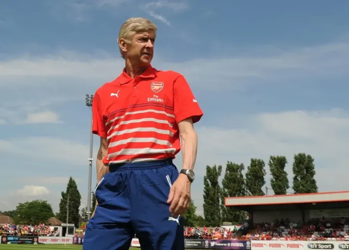 Framed Print : Arsene Wenger at Boreham Wood: Arsenal FC's Pre-Season Friendly Framed Print : Arsene Wenger at Boreham Wood: Arsenal FC's Pre-Season Friendly