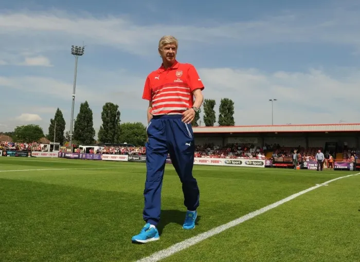 Framed Print : Arsene Wenger at Boreham Wood: Arsenal Manager's Pre-Season Training Framed Print : Arsene Wenger at Boreham Wood: Arsenal Manager's Pre-Season Training