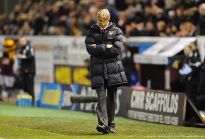 Framed Print : Arsene Wenger at Burnley: 1-1 Stalemate in the Barclays Premier League, December 2009