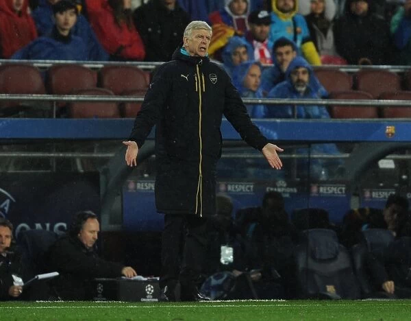 Arsene Wenger at Camp Nou: Arsenal's Battle for Champions League Victory against Barcelona (2015-16)