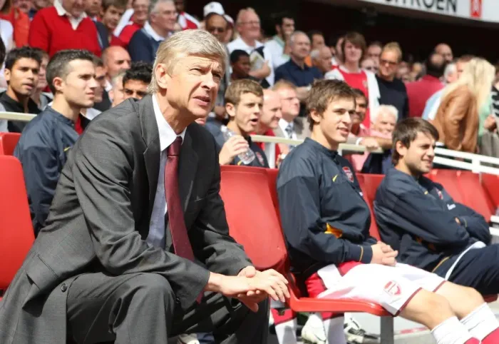 Framed Print : Arsene Wenger Celebrates Arsenal's 1:0 Win Over West Bromwich Albion, FA Premier League, Emirates Stadium (August 16, 2008)