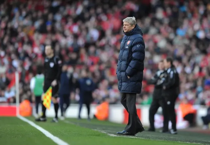 Framed Print : Arsene Wenger Celebrates Arsenal's 3:1 Victory Over Burnley in the Barclays Premier League (2010)