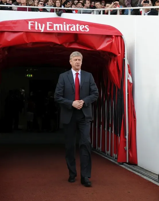 Framed Print : Arsene Wenger Celebrates Arsenal's 3:1 Victory Over Stoke City in the Barclays Premier League (2011-2012)
