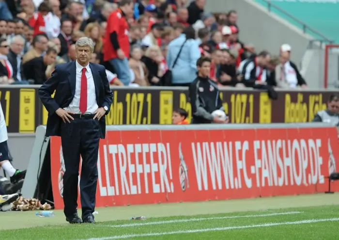 Framed Print : Arsene Wenger at Cologne's RheinEnergieStadion: Arsenal's Pre-Season Friendly Match