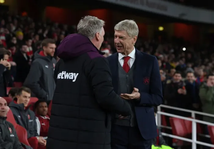 Framed Print : Arsene Wenger and David Moyes Pre-Match: Arsenal vs. West Ham United, Carabao Cup Quarterfinals Framed Print : Arsene Wenger and David Moyes Pre-Match: Arsenal vs. West Ham United, Carabao Cup Quarterfinals