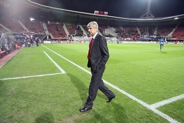 Arsene Wenger at DSB Stadium: A 1-1 Battle with AZ Alkmaar in the UEFA Champions League, October 2009