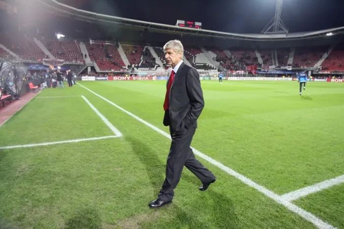 Framed Print : Arsene Wenger at DSB Stadium: A 1-1 Battle with AZ Alkmaar in the UEFA Champions League, October 2009 Framed Print : Arsene Wenger at DSB Stadium: A 1-1 Battle with AZ Alkmaar in the UEFA Champions League, October 2009
