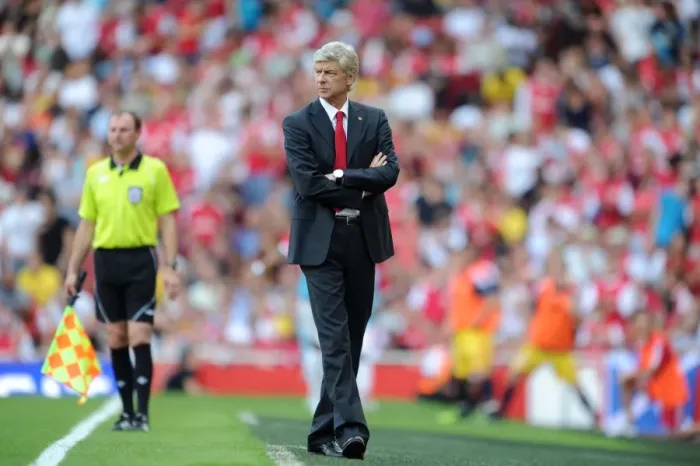 Framed Print : Arsene Wenger at Emirates Cup: Arsenal vs. New York Red Bulls, 1:1 Draw (July 31, 2011)