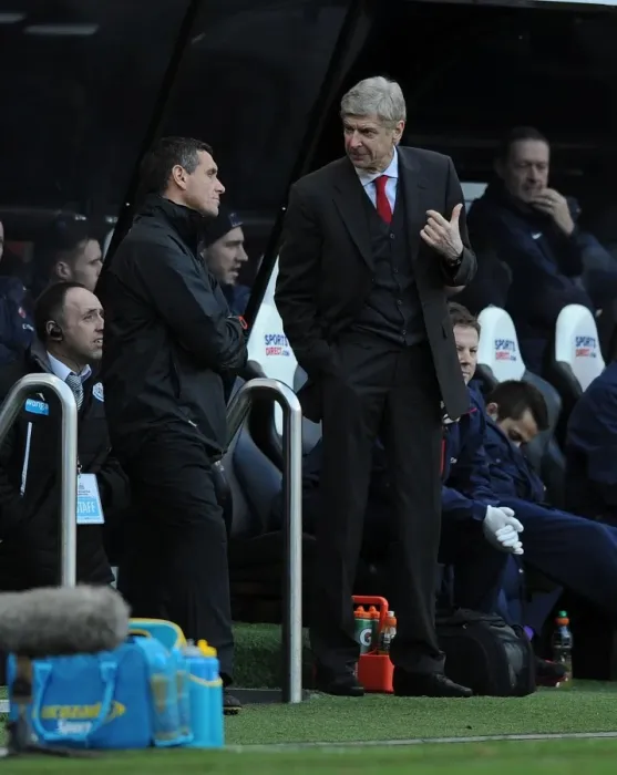 Framed Print : Arsene Wenger Faces Fourth Official Amidst Newcastle-Arsenal Tension (2013-14)