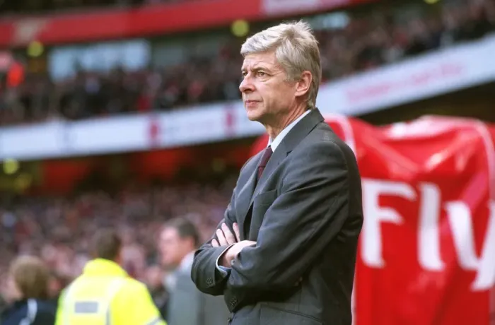 Framed Print : Arsene Wenger: Focused Before Arsenal's 2-1 Victory Over Manchester United, FA Premiership, Emirates Stadium (January 2007)