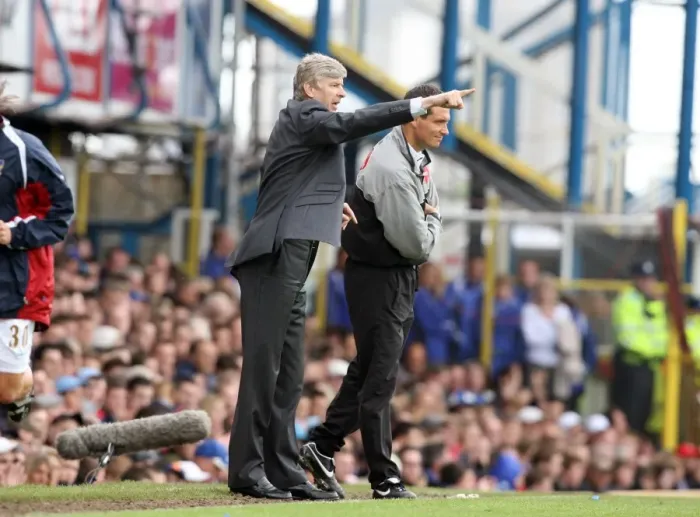 Framed Print : Arsene Wenger at Fratton Park: A 0-0 Stalemate with Portsmouth in the FA Premiership Framed Print : Arsene Wenger at Fratton Park: A 0-0 Stalemate with Portsmouth in the FA Premiership