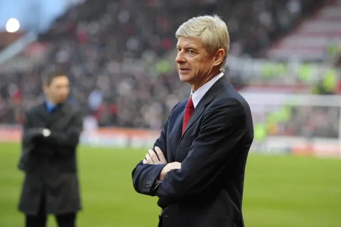 Framed Print : Arsene Wenger Guides Arsenal to a 3-1 Victory over Stoke City in the Barclays Premier League Framed Print : Arsene Wenger Guides Arsenal to a 3-1 Victory over Stoke City in the Barclays Premier League