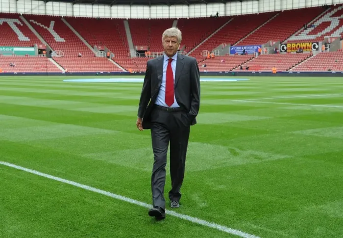 Framed Print : Arsene Wenger: Intense Focus Ahead of Stoke City Clash (2012-13)
