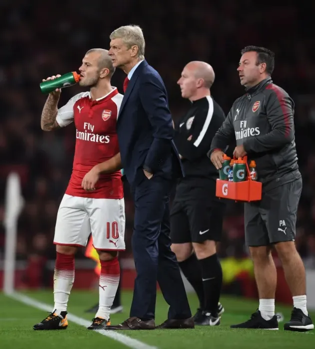 Framed Print : Arsene Wenger and Jack Wilshere: Arsenal's Duo in Carabao Cup Action against Doncaster Rovers