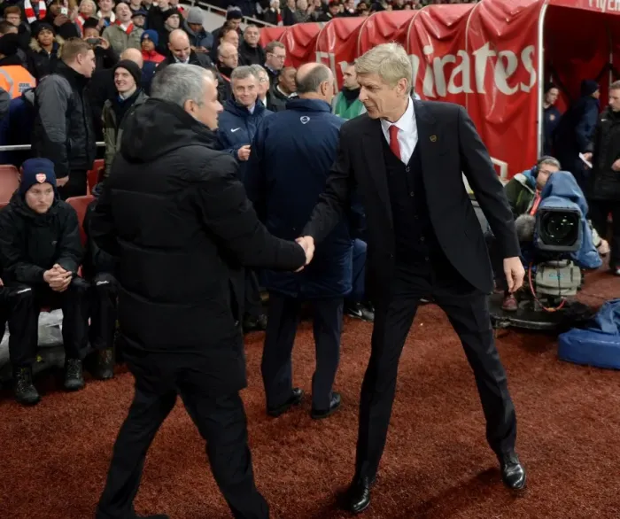Framed Print : Arsene Wenger and Jose Mourinho: A Classic Rivalry Unfolds - Arsenal v Chelsea, Premier League 2013-14 Framed Print : Arsene Wenger and Jose Mourinho: A Classic Rivalry Unfolds - Arsenal v Chelsea, Premier League 2013-14