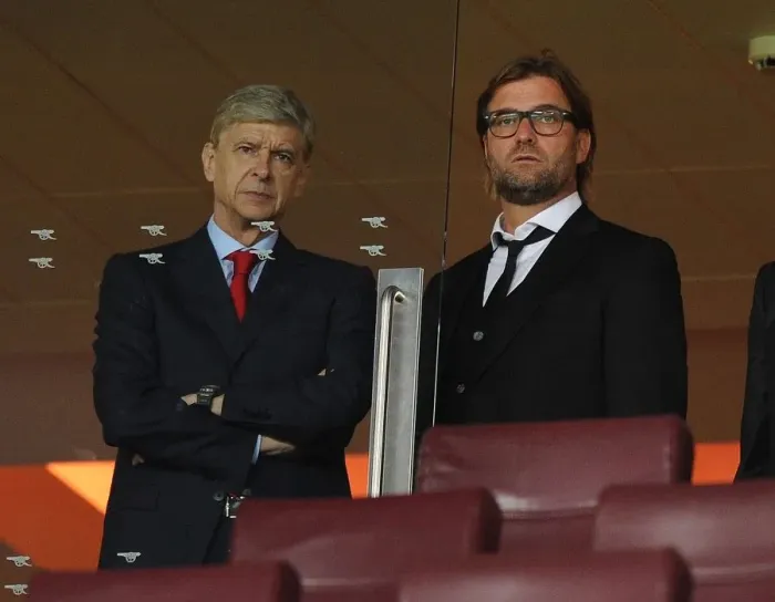 Framed Print : Arsene Wenger and Jurgen Klopp: A Champions League Showdown at the Emirates, 2013