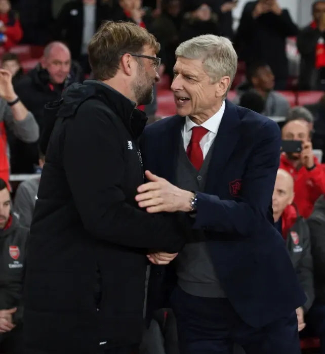 Framed Print : Arsene Wenger and Jurgen Klopp: A Tradition of Respect Before the Arsenal vs. Liverpool Clash (December 2017)