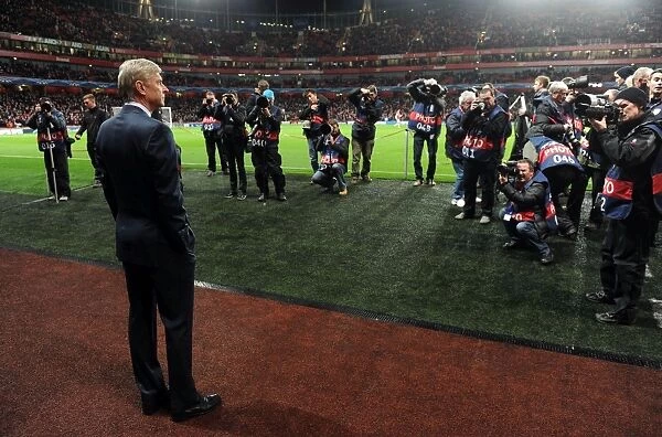 Arsene Wenger Leading Arsenal FC in the UEFA Champions League Against Montpellier Herault SC (2012-13)
