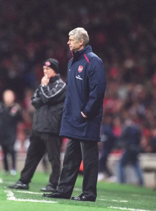 Framed Print : Arsene Wenger Leads Arsenal to 2-1 Victory over Manchester United at Emirates Stadium, FA Premiership (2007)