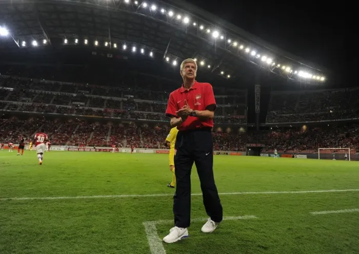Framed Print : Arsene Wenger Leads Arsenal in 2013 Pre-Season Clash Against Nagoya Grampus