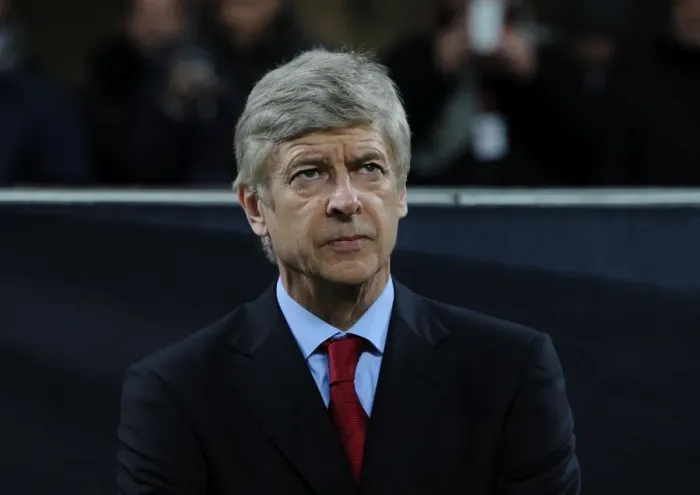 Framed Print : Arsene Wenger Leads Arsenal Against AC Milan in the 2011-12 UEFA Champions League