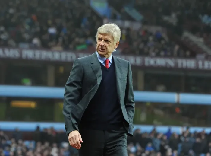Framed Print : Arsene Wenger Leads Arsenal Against Aston Villa in Premier League (December 2015)