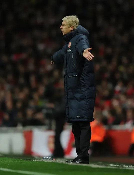 Framed Print : Arsene Wenger Leads Arsenal Against Chelsea in the Premier League (2013-14)