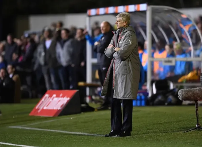 Framed Print : Arsene Wenger Leads Arsenal in FA Cup Battle at Sutton United Framed Print : Arsene Wenger Leads Arsenal in FA Cup Battle at Sutton United