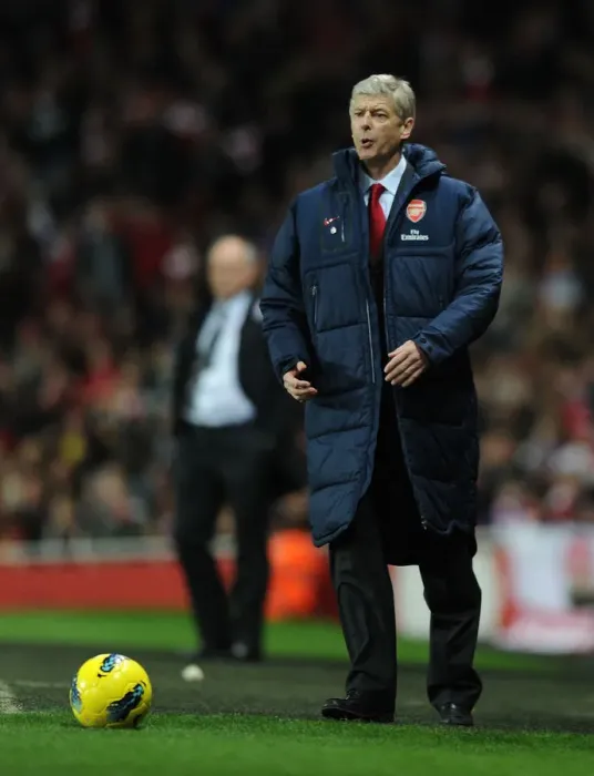 Framed Print : Arsene Wenger Leads Arsenal Against Fulham in Premier League (2011-12) Framed Print : Arsene Wenger Leads Arsenal Against Fulham in Premier League (2011-12)