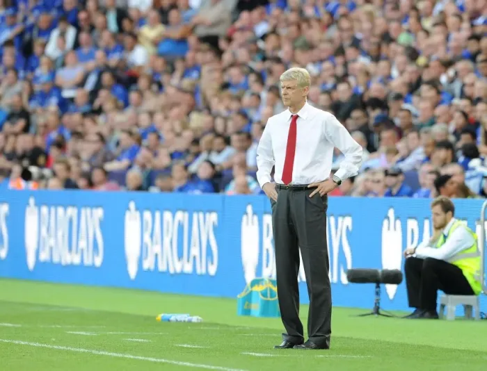 Framed Print : Arsene Wenger Leads Arsenal Against Leicester City in the Premier League (2014-15) Framed Print : Arsene Wenger Leads Arsenal Against Leicester City in the Premier League (2014-15)