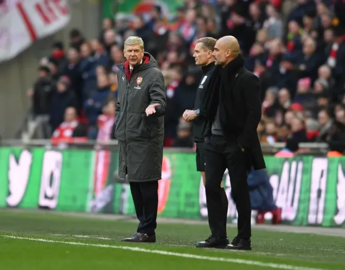 Framed Print : Arsene Wenger Leads Arsenal Against Manchester City in Carabao Cup Final
