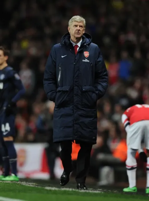 Framed Print : Arsene Wenger Leads Arsenal Against Manchester United, Premier League 2013-14