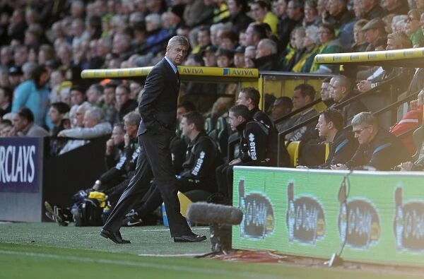 Arsene Wenger Leads Arsenal Against Norwich City in Premier League Clash at Carrow Road, November 2011