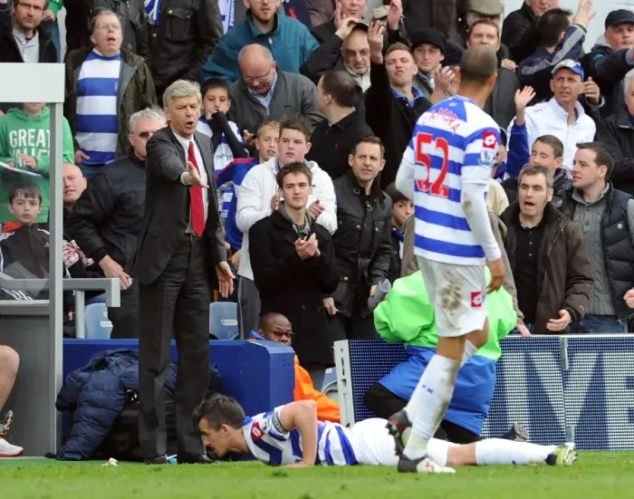 Framed Print : Arsene Wenger Leads Arsenal in Premier League Battle against Queens Park Rangers, March 2012 Framed Print : Arsene Wenger Leads Arsenal in Premier League Battle against Queens Park Rangers, March 2012