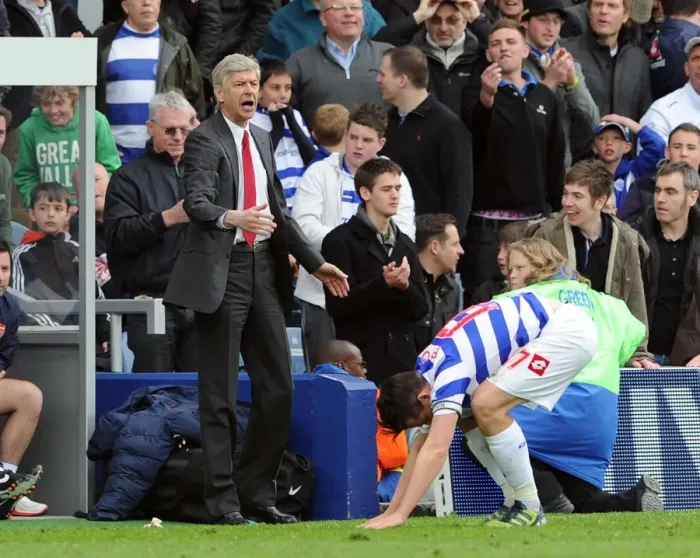 Framed Print : Arsene Wenger Leads Arsenal Against Queens Park Rangers, Premier League 2011-12