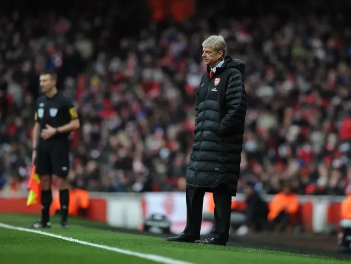 Framed Print : Arsene Wenger Leads Arsenal Against Reading in the Premier League (2013)