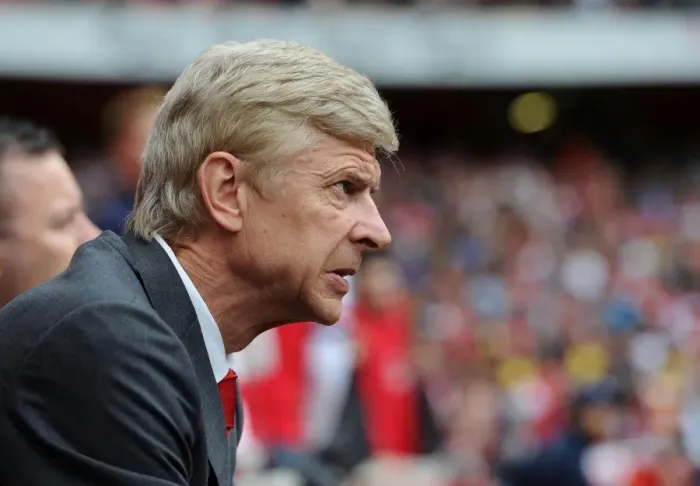 Framed Print : Arsene Wenger Leads Arsenal Against Stoke City (2013-14)