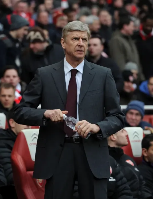 Framed Print : Arsene Wenger Leads Arsenal Against Stoke City in Premier League, 2013