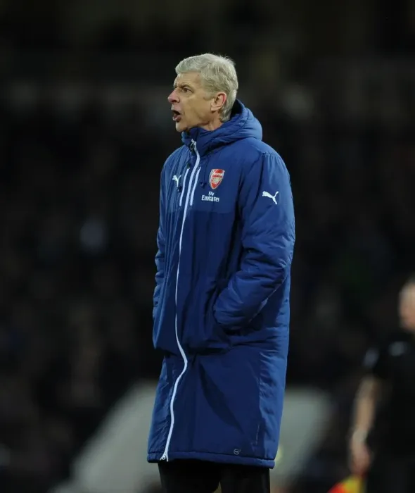 Framed Print : Arsene Wenger Leads Arsenal Against West Ham United in Premier League (2014-15)