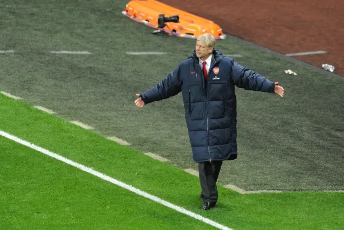 Framed Print : Arsene Wenger Leads Arsenal Against Wolverhampton Wanderers in Premier League (December 2011)