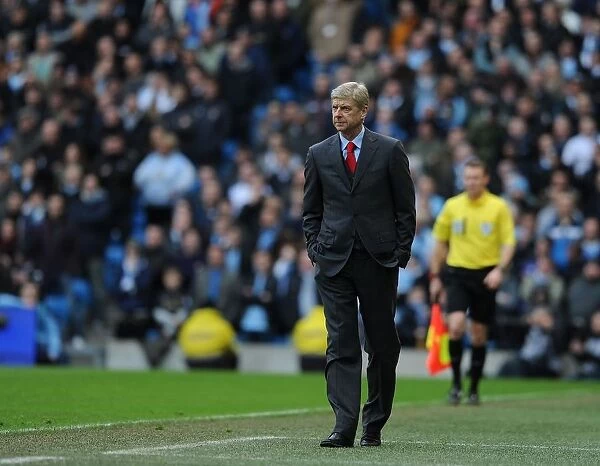 Arsene Wenger at Manchester City vs Arsenal (2013-14)