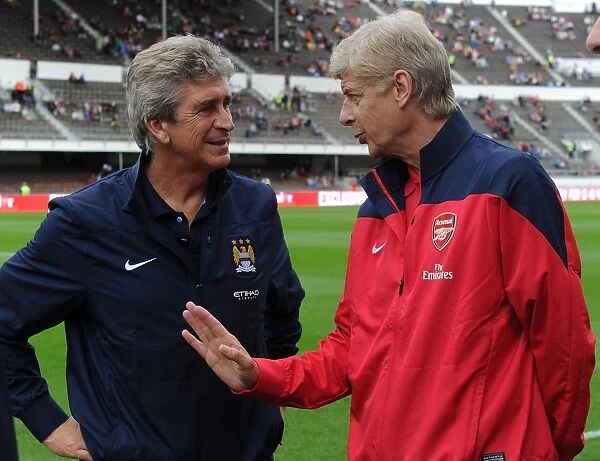 Arsene Wenger and Manuel Pellegrini Pre-Season Meeting: Arsenal vs Manchester City (2013)