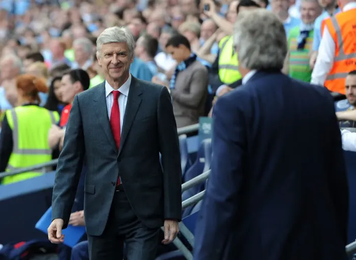 Framed Print : Arsene Wenger and Manuel Pellegrini's Pre-Match Handshake: Manchester City vs. Arsenal, Premier League 2015-16 Framed Print : Arsene Wenger and Manuel Pellegrini's Pre-Match Handshake: Manchester City vs. Arsenal, Premier League 2015-16