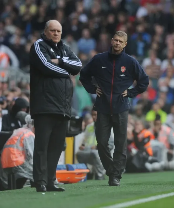 Framed Print : Arsene Wenger and Martin Jol Clash in the 2013-14 Premier League: Fulham vs. Arsenal