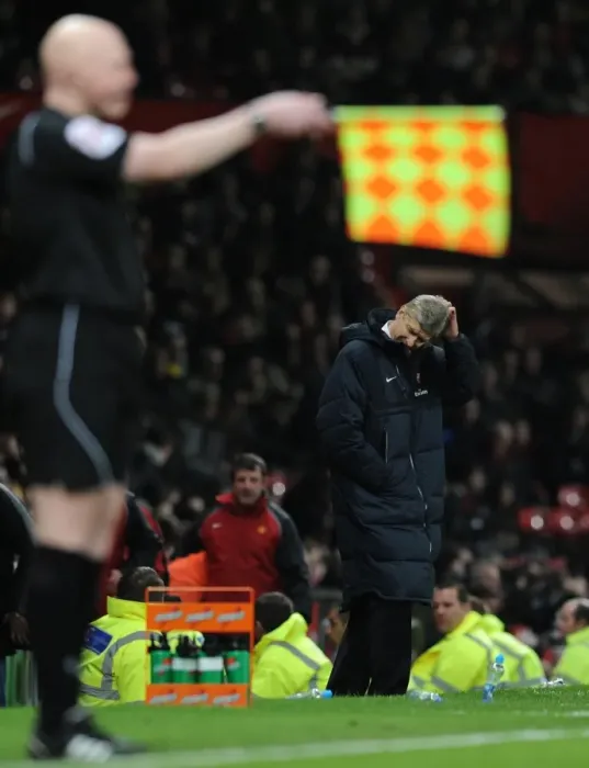 Framed Print : Arsene Wenger at Old Trafford: Manchester United's 2-0 FA Cup Victory over Arsenal, 2010 Framed Print : Arsene Wenger at Old Trafford: Manchester United's 2-0 FA Cup Victory over Arsenal, 2010