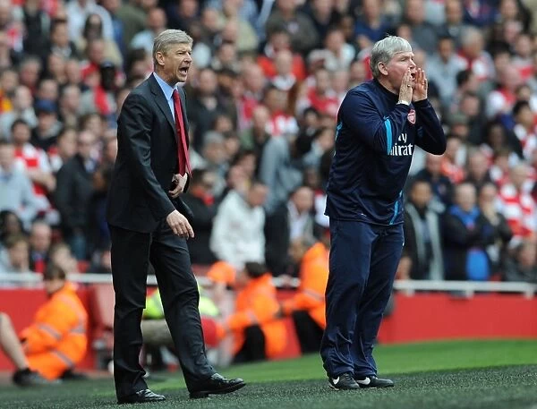 Arsene Wenger and Pat Rice: Focused at the Emirates - Arsenal v Chelsea, Premier League 2011-12