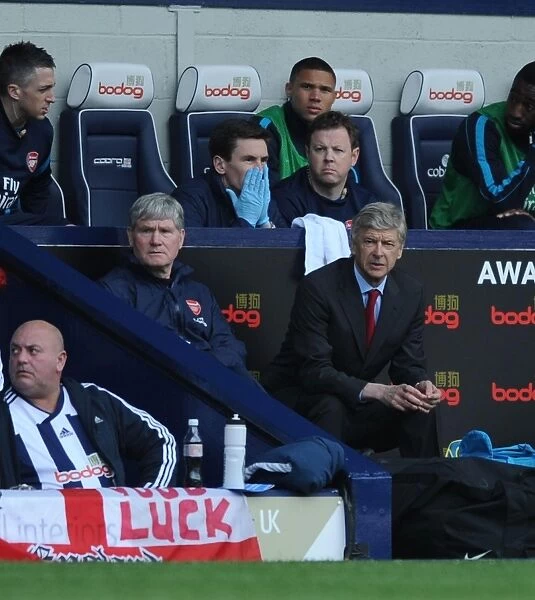 Arsene Wenger and Pat Rice Lead Arsenal at West Bromwich Albion, 2011-12 Premier League