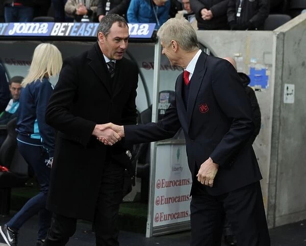 Arsene Wenger and Paul Clement's Pre-Match Handshake: Swansea City vs Arsenal (Premier League, 2016-17)